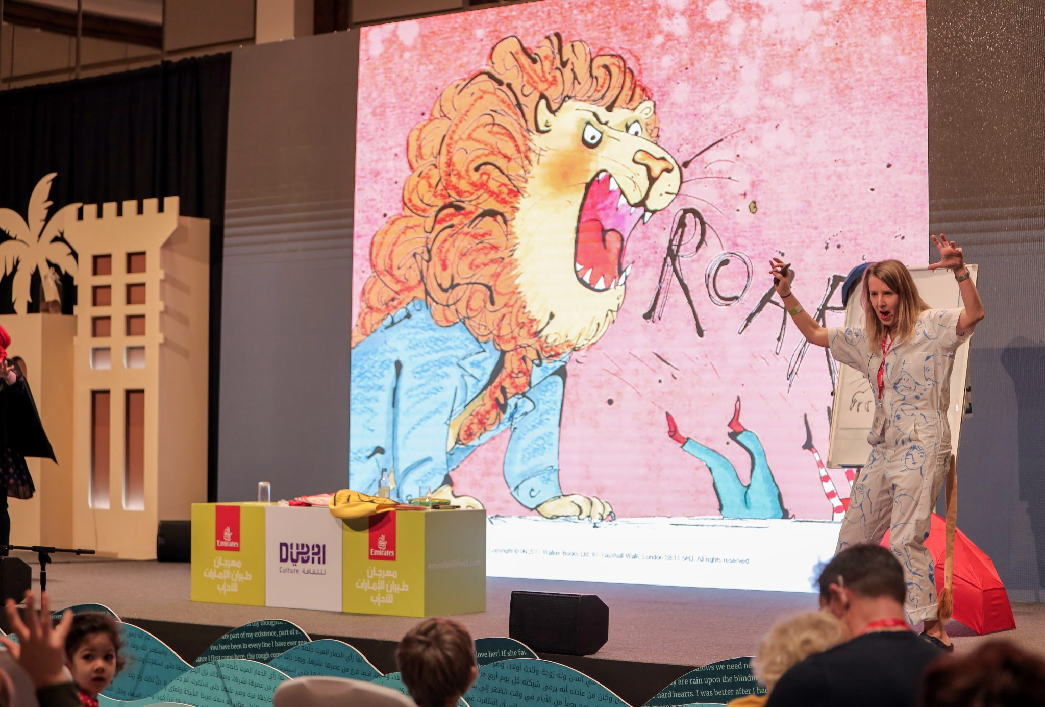 emirates literature festival 2024, luxegulf, luxe gulf magazine, whatson dubai, Polly Dunbar RAWR A lion is a lion