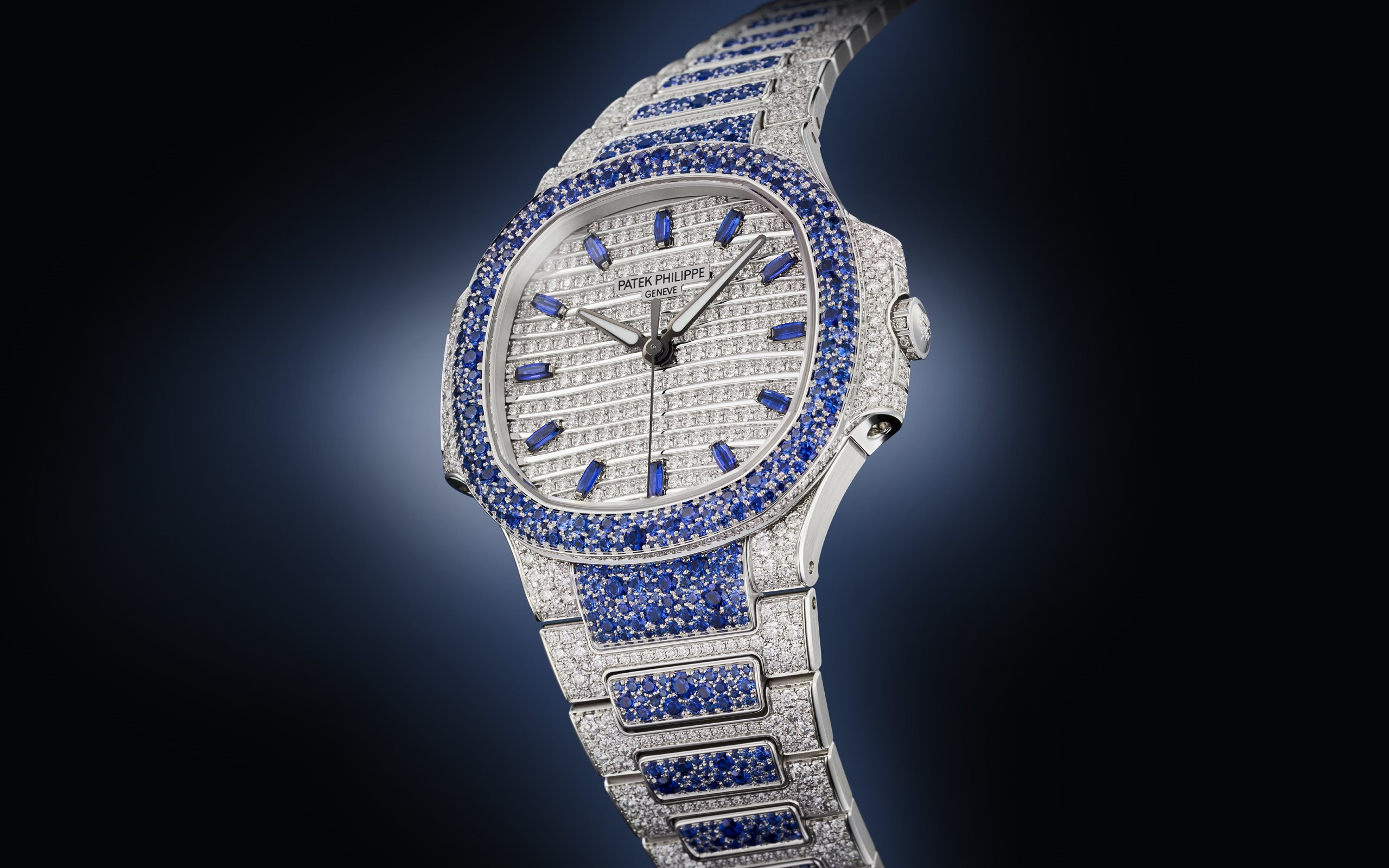 Patek Philippe Nautilus Haute Joaillerie blue; Luxe Gulf Magazine