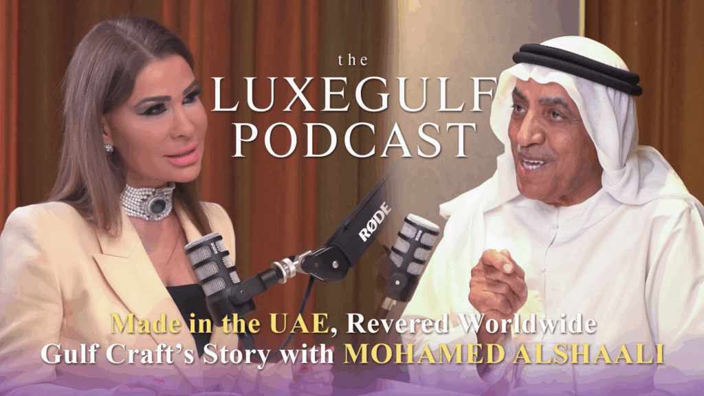 Gulf Craft, Mohammed Alshaali, LuxeGulf Podcast, Luxury Yacht Manufacturer, UAE Luxury Yachts, Yacht Innovation, Luxury Yachting, UAE Ambassador, Gulf Craft History, Gulf Craft Yachts, Superyacht Manufacturing, Luxury Boating Industry, Yacht Industry Trends, Middle East Yacht Builders, Yacht Craftsmanship, Mohammed Alshaali Gulf Craft interview, Gulf Craft luxury yacht innovation, Leading yacht manufacturer in UAE, Journey from diplomat to entrepreneur UAE, Award-winning luxury yachts Gulf Craft, Gulf Craft global presence and awards, Luxury yacht manufacturing Middle East, Building yachts in UAE